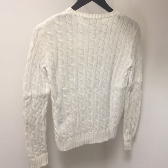 Ralph Lauren Sweaters | Ralph Lauren Womens White Cable Knit Sweater | Poshmark